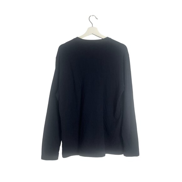 Roots Men's Dark Navy Long Sleeve Crew Neck Top Size Medium Classic Everyday - Picture 2 of 7